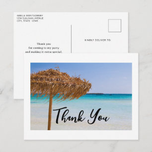Postal Fotografía de playa tropical escénica Gracias