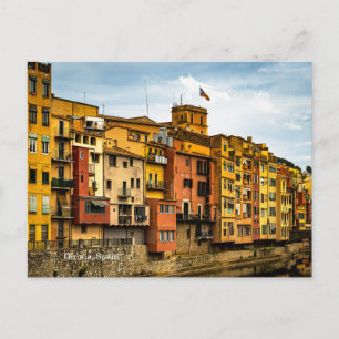 Postal Fotografía de reflexión del río Girona España Colo