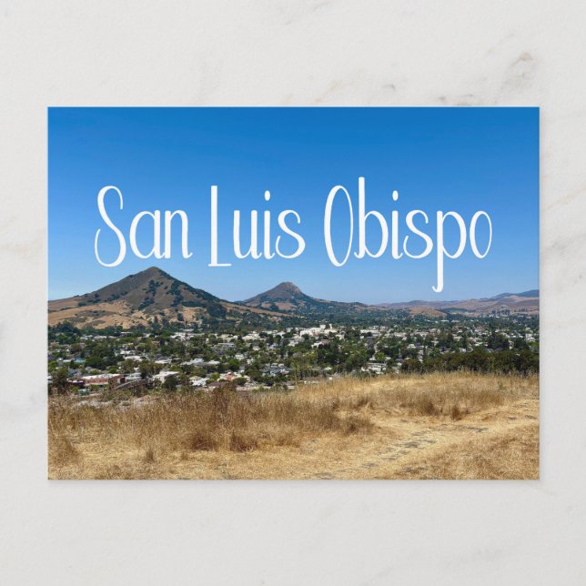 Postal Fotografía de San Luis Obispo Terrace Hill (Anverso)