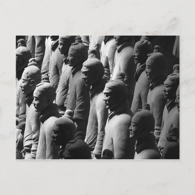 Postal Fotografía de Terracotta Warriors Xian China (Anverso)