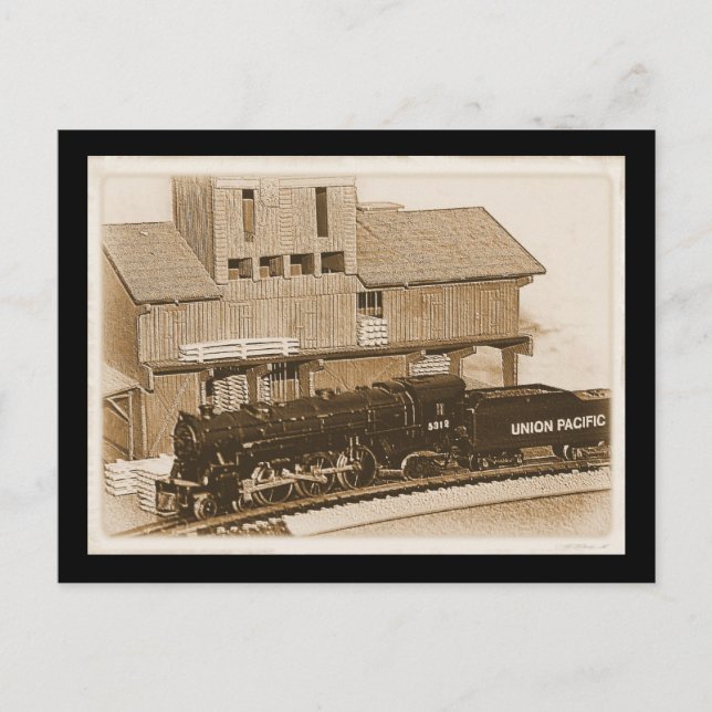 Postal Fotografía de Tren Modelo Antiguo (Anverso)