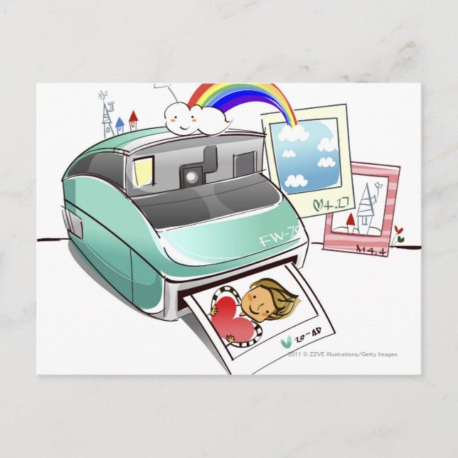 Postal Fotografía de una cámara instantánea (Anverso)