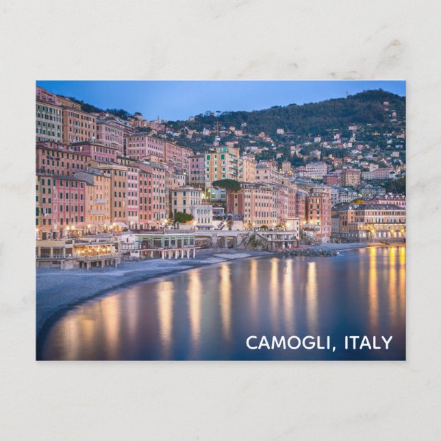 Postal Fotografía de viaje por el atardecer italiano en C (Anverso)