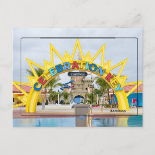 Postal Fotografía de viaje tropical del Caribe como recue
