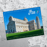 Postal Fotografía de viajes de la Torre inclinada de Pisa<br><div class="desc">La hermosa Torre inclinada de Pisa y la Cúpula en la Piazza Dei Miracoli en un soleado día de verano. Toscana,  Italia</div>