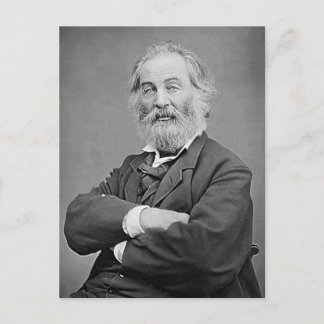 Postal Fotografía de Walt Whitman sentada en un retrato d