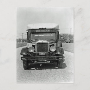Postal Fotografía del Chicago Loop City Bus de 1920