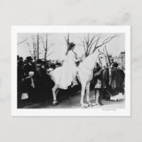 Fotografía del desfile de sufraga de una mujer de 