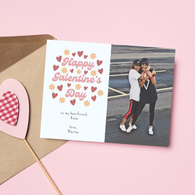 Postal Fotografía del Día de Galentine Feliz Moderno (Subido por el creador)