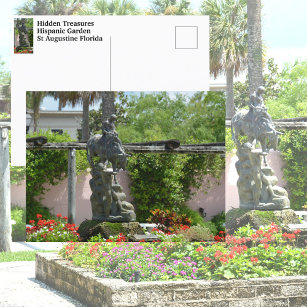 Postal Fotografía del Jardín Hispano de St Augustine FL