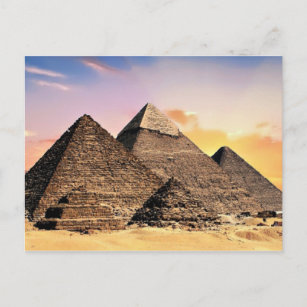 Postal Fotografía del paisaje de las Pirámides de Egipto