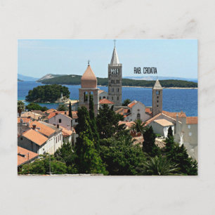 Postal Fotografía del paisaje de Rab, Croacia