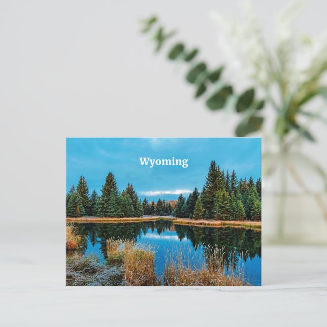 Postal Fotografía del paisaje de Wyoming (Anverso de pie)