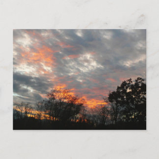 Postal Fotografía del paisaje natural del atardecer de in