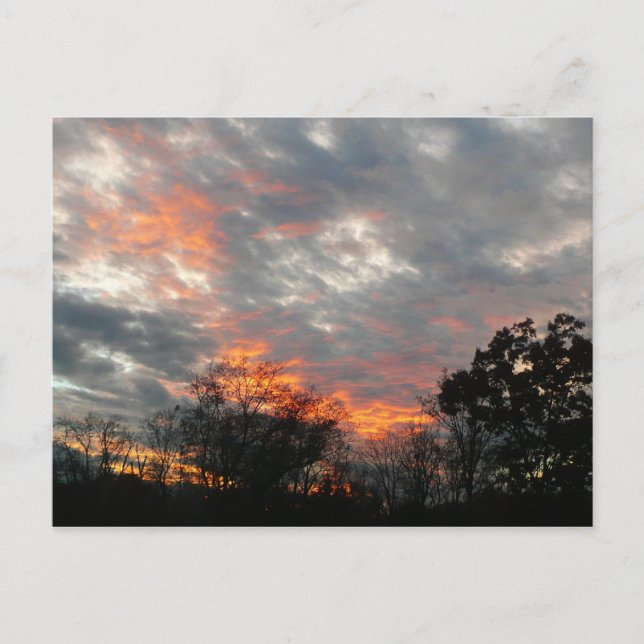 Postal Fotografía del paisaje natural del atardecer de in (Anverso)