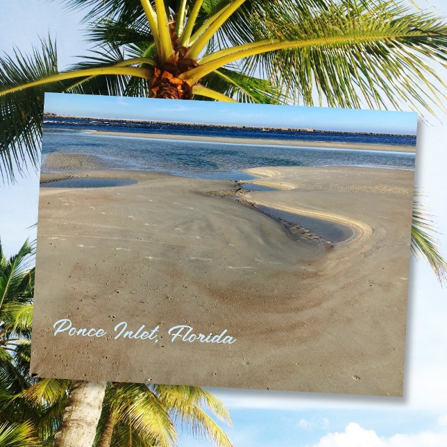 Postal Fotografía del paso de Ponce Inlet en la playa de  (Subido por el creador)
