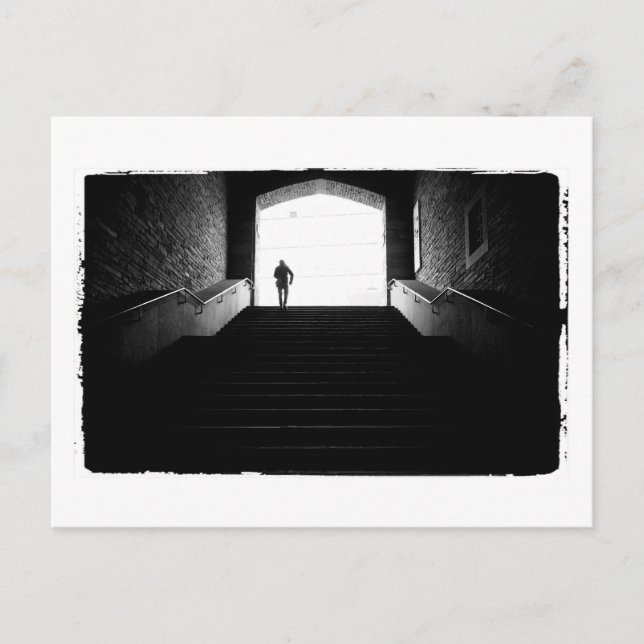 Postal Fotografía en blanco y negro de aza (Anverso)