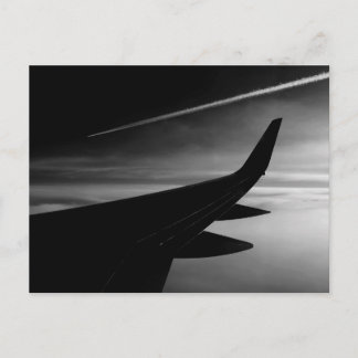 Postal Fotografía en blanco y negro del avión
