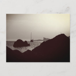 Postal Fotografía en blanco y negro náutico - Escape mari