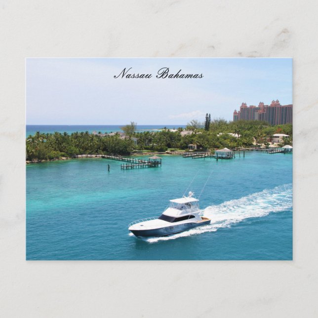 Postal Fotografía en Nassau Bahamas (Anverso)