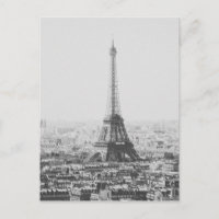 Fotografía en París de la Torre Eiffel Blanco y Ne