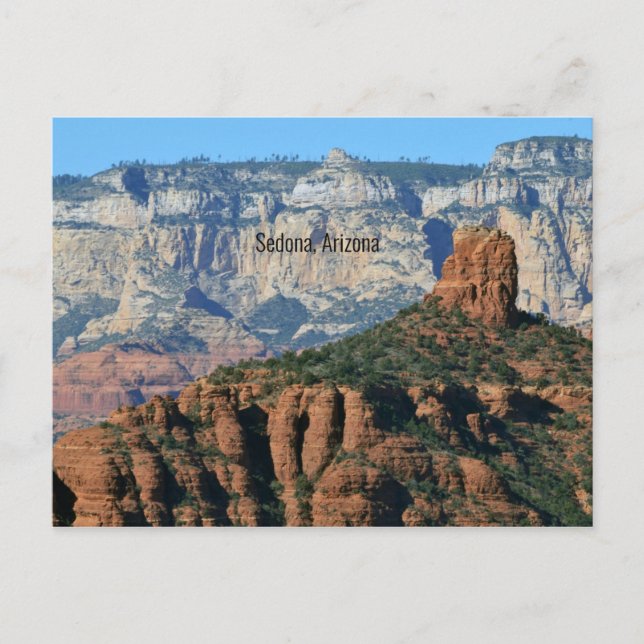 Postal Fotografía escénica de Sedona, Arizona (etiquetado (Anverso)