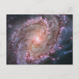 Postal Fotografía espacial rosa Galaxia espiral M83