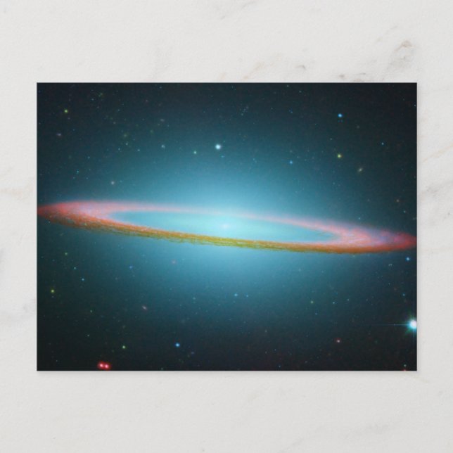 Postal Fotografía espacial Sombrero Galaxy (Anverso)