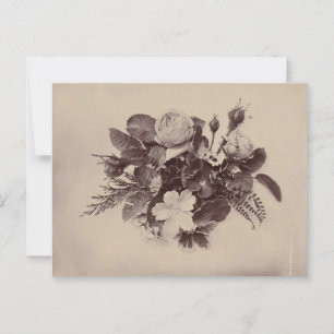 Postal Fotografía floral arte vintage