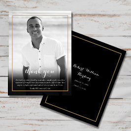 Postal Fotografía funeraria Elegante blanco y negro Graci