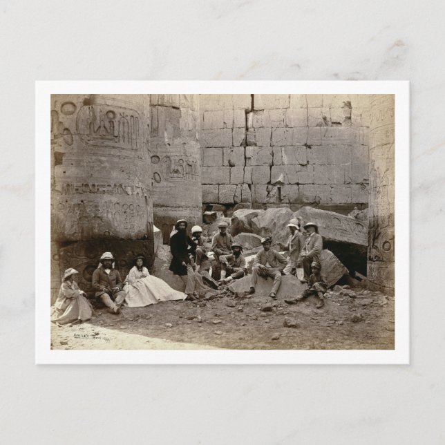 Postal Fotografía grupal en el Salón de las Columnas, Kar (Anverso)