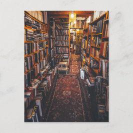 Postal Fotografía interior de librería usada