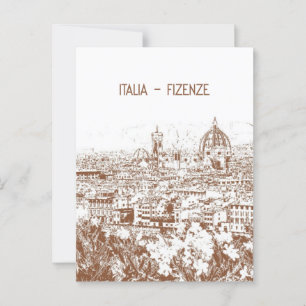 Postal Fotografía italiana personalizada Florence Vintage
