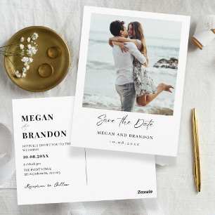 Postal Fotografía moderna y sencilla del boda