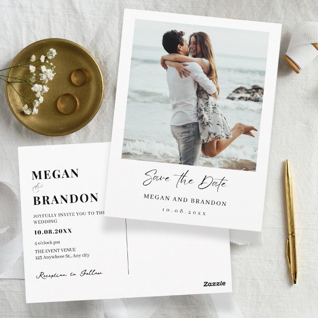 Postal Fotografía moderna y sencilla del boda (Subido por el creador)