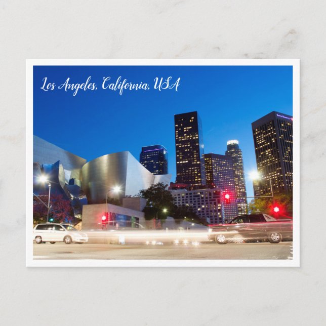 Postal Fotografía nocturna | Centro de Los Angles Califor (Anverso)