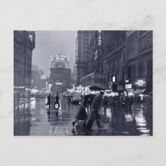 Postal Fotografía: NYC en la lluvia de los años 40