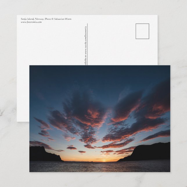 Postal Fotografía paisajística de Escandinavia (Anverso / Reverso)