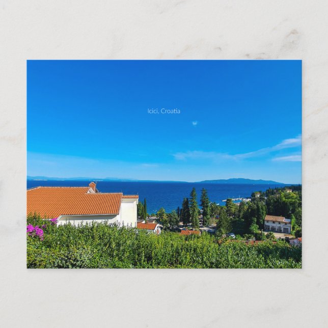 Postal Fotografía paisajística de Icici, Croacia (Anverso)