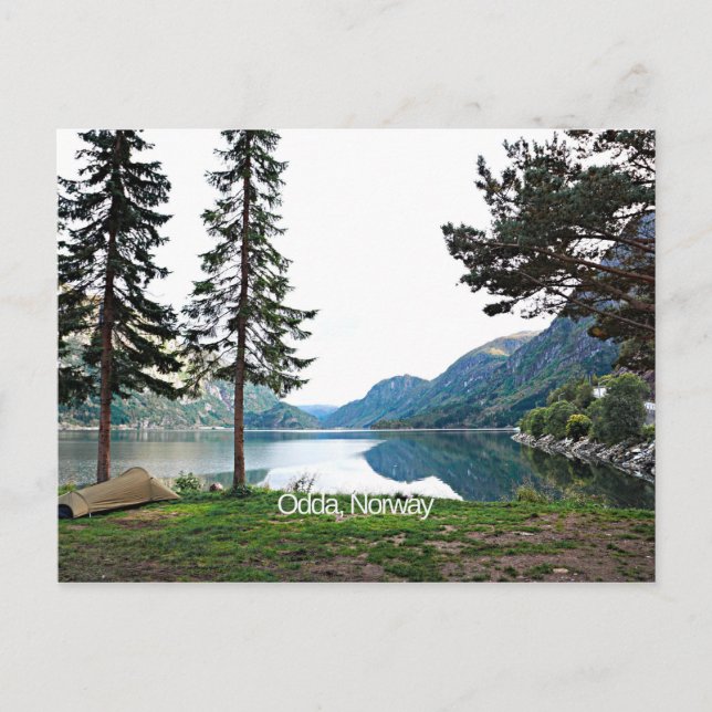 Postal Fotografía paisajística de Odda, Noruega (Anverso)