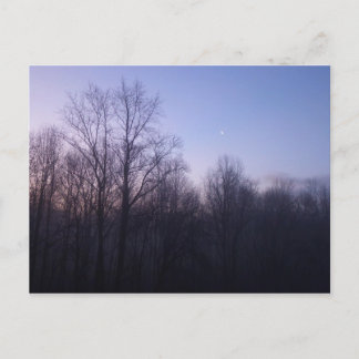 Postal Fotografía paisajística de Winter Moon Morning