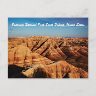 Postal Fotografía paisajística del Parque Nacional Badlan