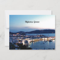 Fotografía panorámica de Mykonos, Grecia