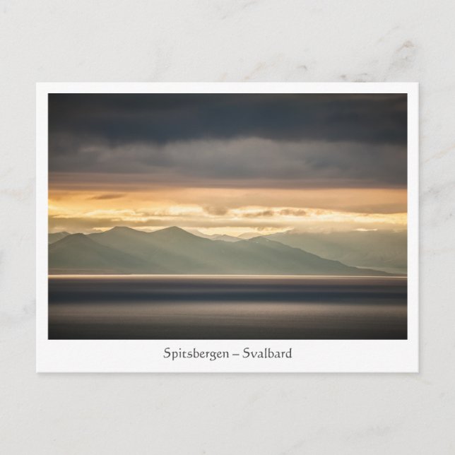 Postal Fotografía panorámica de Svalbard (Anverso)