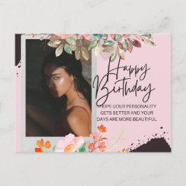 Postal Fotografía personalizada Cumpleaños