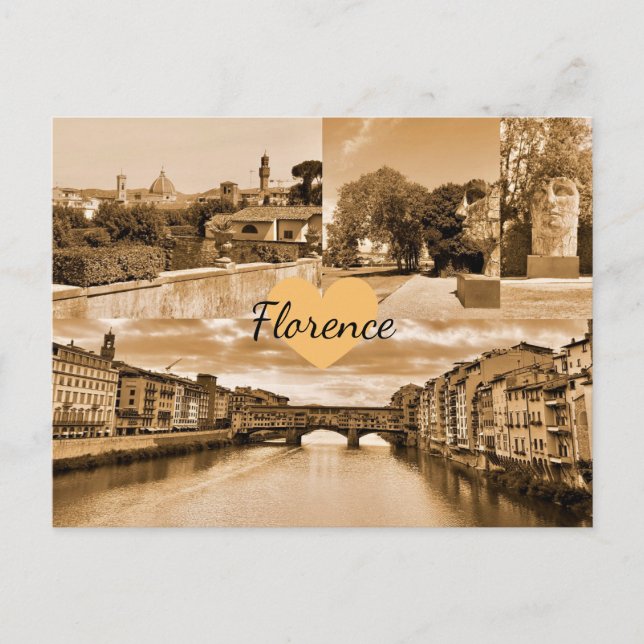 Postal Fotografía personalizada de Florencia en Italia (Anverso)