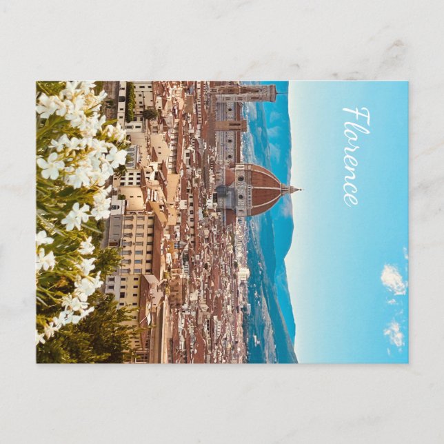 Postal Fotografía personalizada de Florencia en Italia (Anverso)