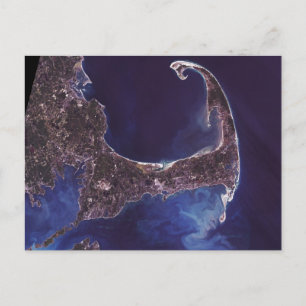 Postal Fotografía por satélite de Cape Cod