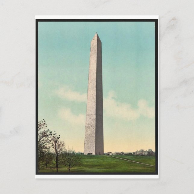 Postal Fotografía rara del Monumento de Washington (Anverso)