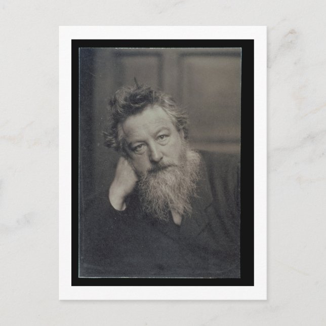 Postal Fotografía retrato de William Morris (1834-96) por (Anverso)